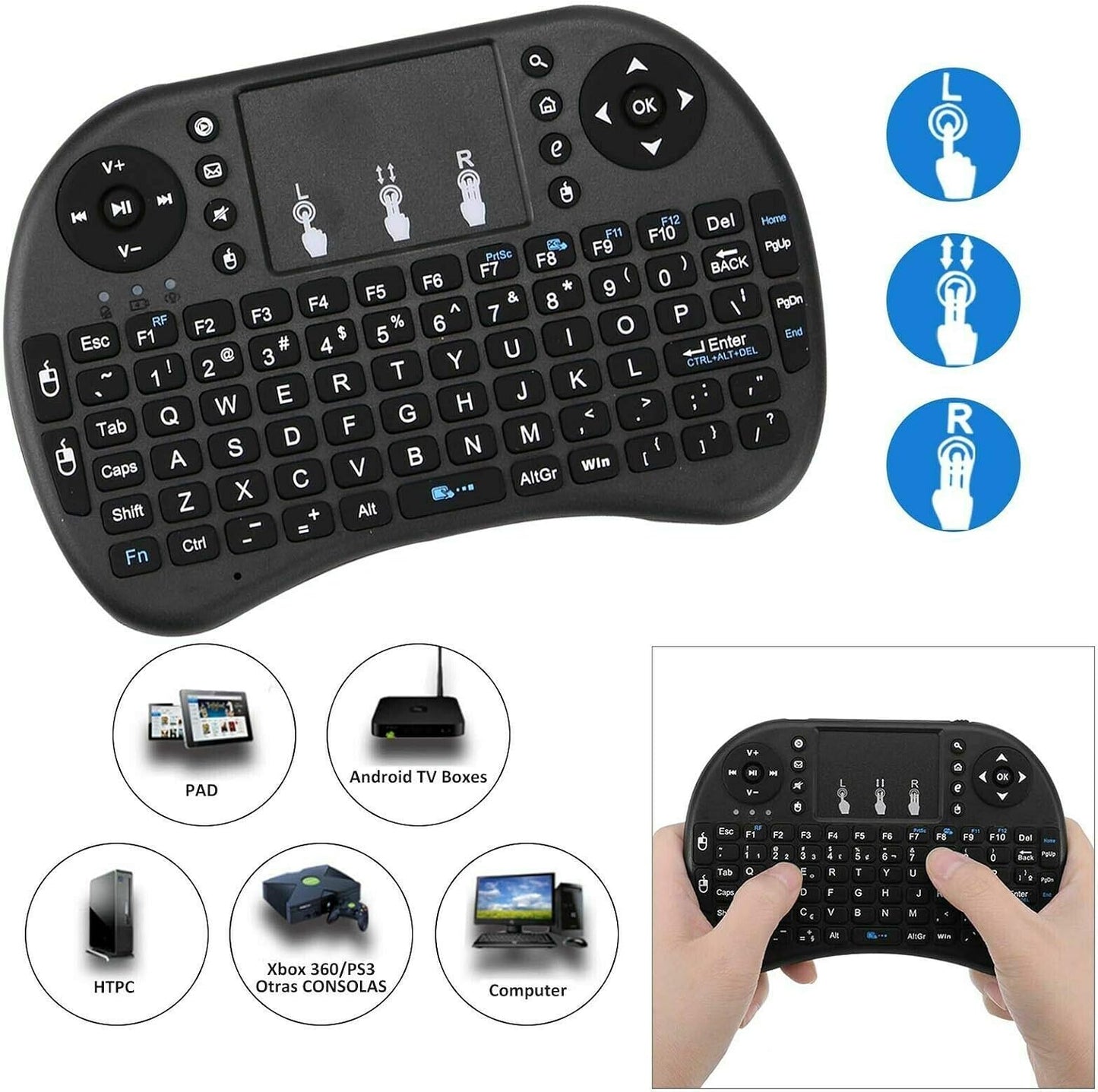 Mini Wireless Keyboard 2.4GHz with Touchpad Mouse